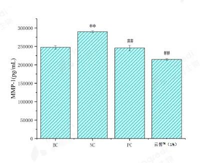 图：云皙™对MMP-1含量的影响，来源于英格生物.jpg